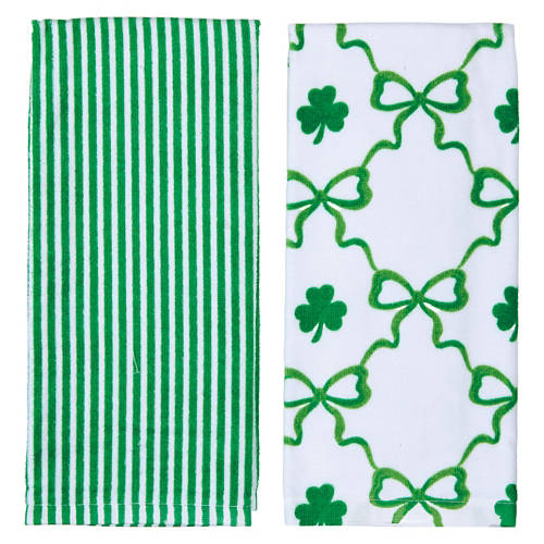 Crofton 2 Pack St. Patrick's Day Kitchen Towel Set - Bows